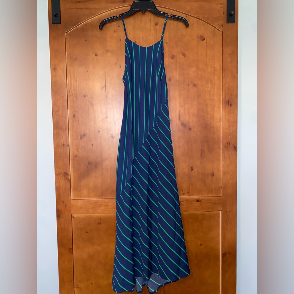Rowing Blazers for Target Navy and Green Striped Dress NWOT